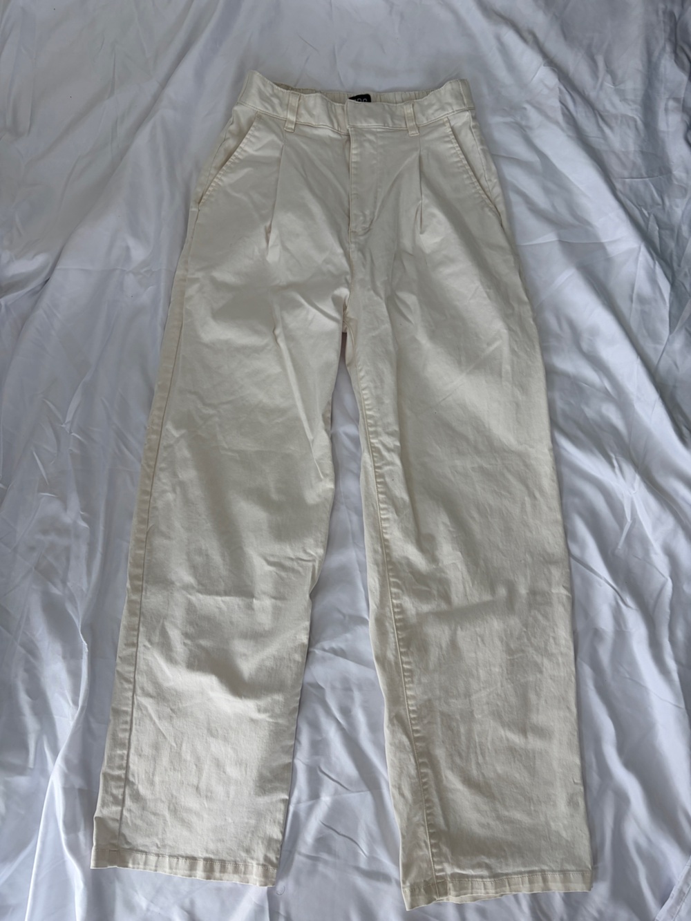BDG Cream Wide Leg Trouser